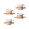 Bernardaud Terra Rosa Espresso Cup & Saucer, Set Of 4 In Multi
