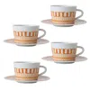 Bernardaud Terra Rosa Tea Cup & Saucer, Set Of 4 In Multi