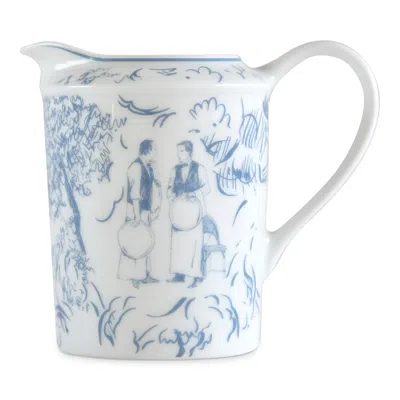Bernardaud Tout Paris Creamer In White/blue