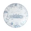 Bernardaud Tout Paris Deep Round Dish In White/blue