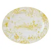 Bernardaud Tout Paris Oval Platter, 15" In White/yellow