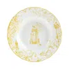 Bernardaud Tout Paris Rim Soup Plate In Yellow
