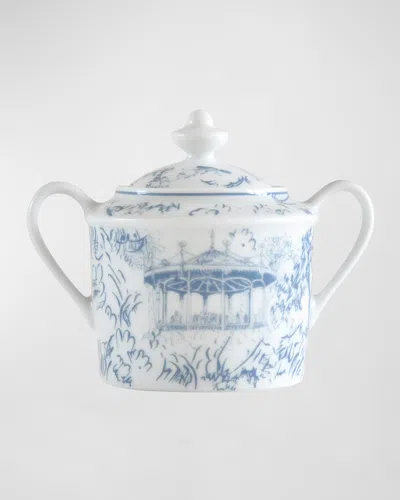 Bernardaud Tout Paris Sugarbowl In White/blue
