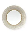 Bernardaud Twist Again Dinner Plate, 10.2" In White/gold/platin