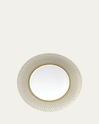 Bernardaud Twist Again Salad Plate In White/gold/platin