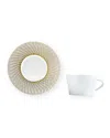 Bernardaud Twist Again Tea Cup In White/gold/platin