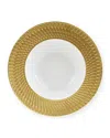 Bernardaud Twist Gold Rim Soup Plate In White