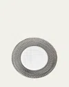 Bernardaud Twist Platinum Salad Plate, 8.5" In Platinum/white