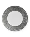 Bernardaud Twist Platinum Service Plate, 11.5" In Platinum/white