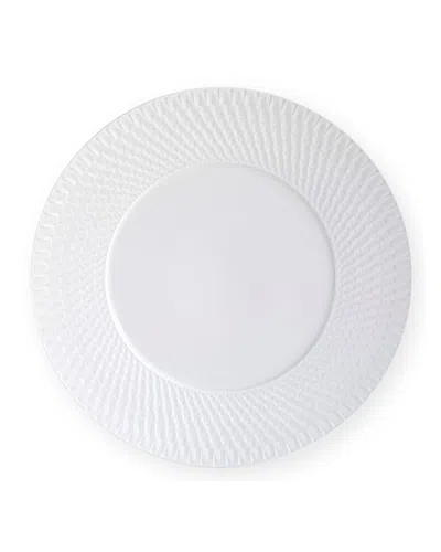 Bernardaud Twist White Service Plate, 11.5"