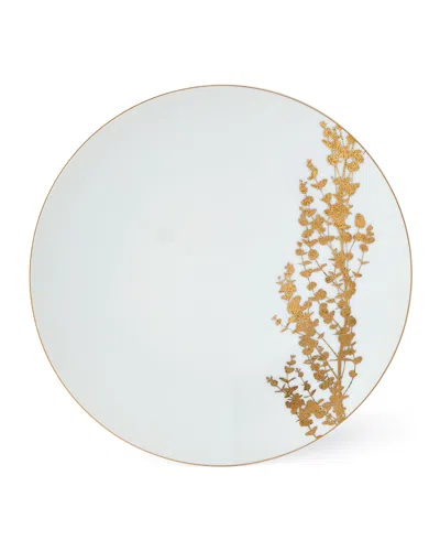 Bernardaud Vegetal Gold Dinner Plate In White