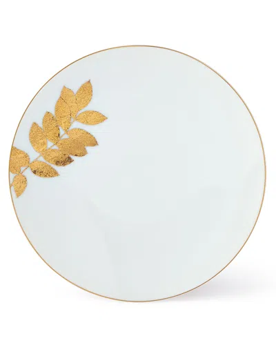 Bernardaud Vegetal Gold Salad Plate In White