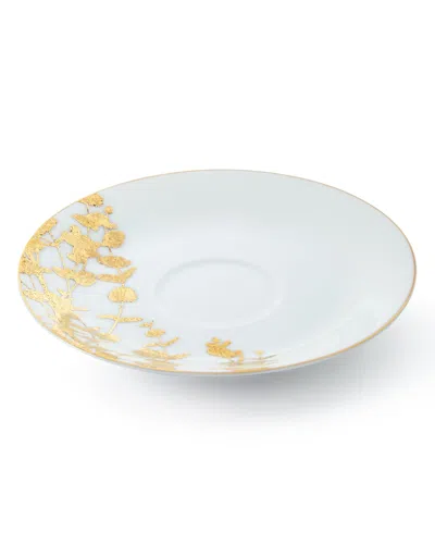 Bernardaud Vegetal Gold Tea Saucer In Assorted