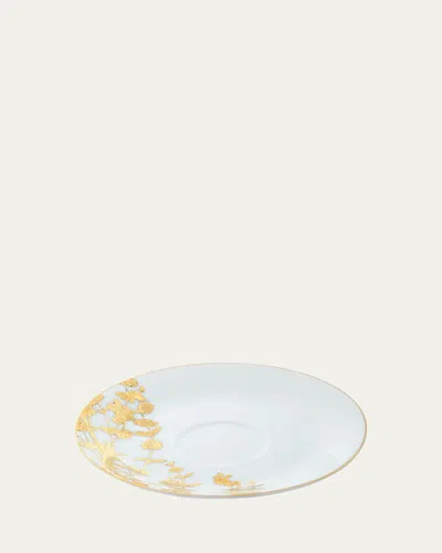 Bernardaud Vegetal Gold Tea Saucer In Assorted