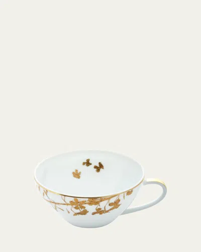 Bernardaud Vegetal Gold Teacup In White Gold