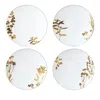 Bernardaud Vegetal Or Assorted Dinner Plates, Set Of 4 In Gold