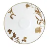 Bernardaud Vegetal Or Espresso Saucer In White/gold