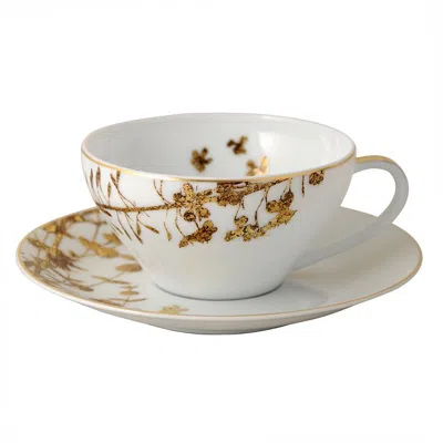 Bernardaud Vegetal Tea Cup In White/gold