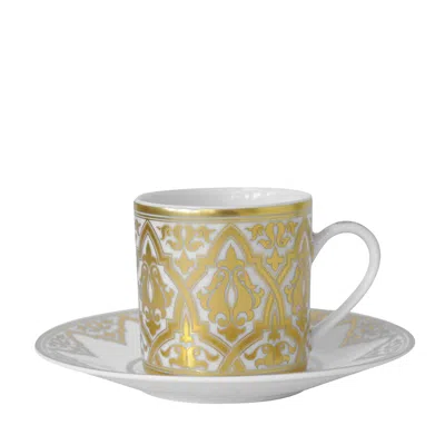 Bernardaud Venise After-dinner Saucer In White/gold