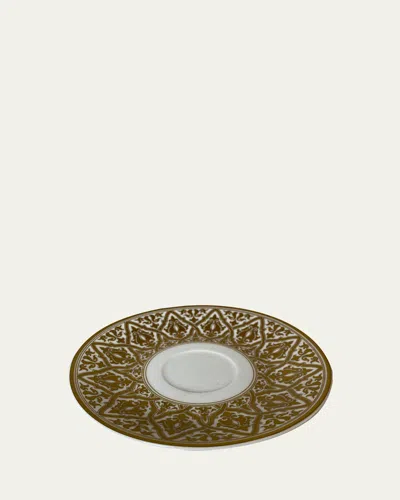 Bernardaud Venise Teacup Saucer In White/gold