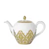 Bernardaud Venise Teapot In White/gold