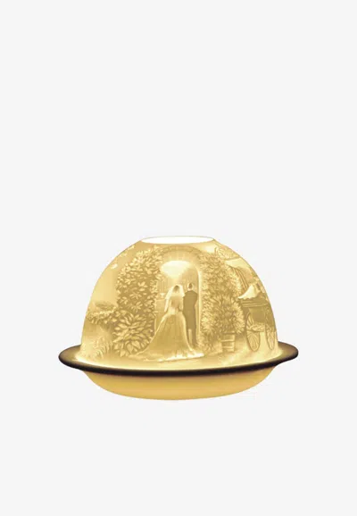 Bernardaud Wedding Votivelight In Bisque Porcelain In Beige