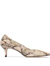 Bernardo 1946 57mm Manu Snakeskin-effect Pumps In Neutral