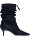 Bernardo 1946 57mm Mazzi Scrunched Leather Boots In Black