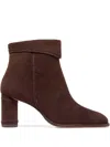Bernardo 1946 76mm Gene Stitched-detail Block-heel Boots In Brown