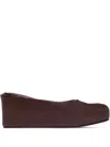 Bernardo 1946 76mm Vivi Wedge Leather Mules In Brown