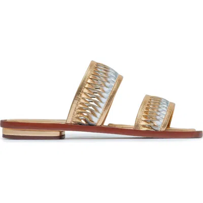 Bernardo 1946 Footwear Andorra Flat Sandal In Gold
