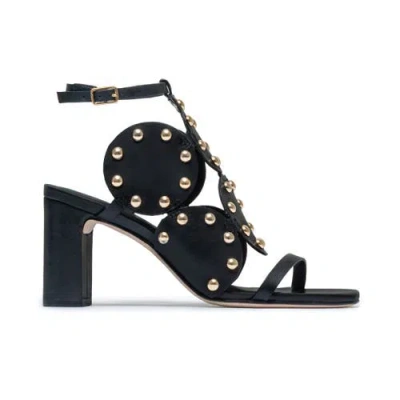 Bernardo 1946 Footwear New Moon 75 Studded Heeled Sandal In Black