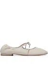 Bernardo 1946 Tie-fastening Elasticated Ballet Flats In Multi