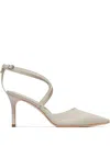 Bernardo 1946 Yazmin Pointed-toe Heeled Pumps In Gray