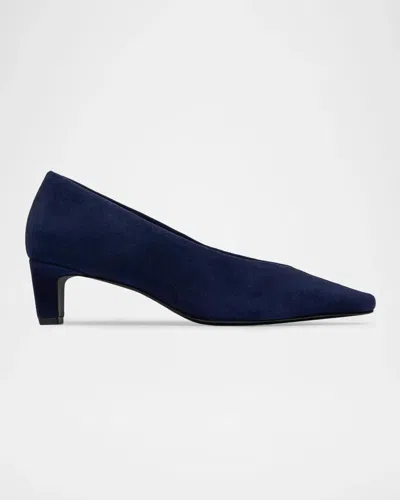 Bernardo 50mm Chiara Suede Pumps In Blue