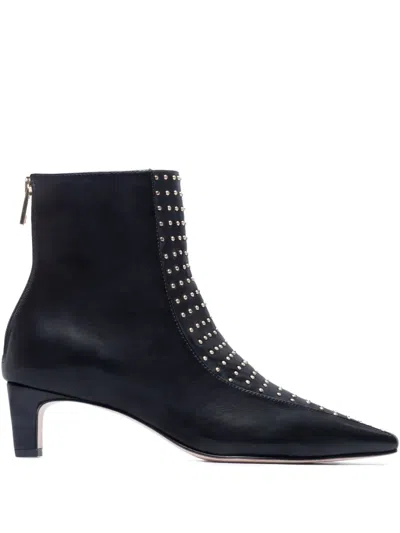 BERNARDO 50MM ESME POINTED-TOE STUDDED ANKLE BOOTS