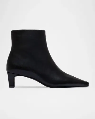 Bernardo 50mm Everett Leather Ankle Booties In Black