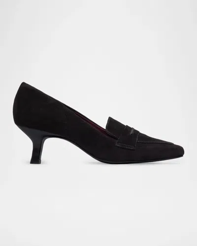 Bernardo 50mm Safi Leather Loafer Pumps In Black