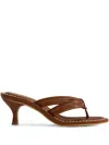 Bernardo 55 Miami Strappy Sandals In Brown
