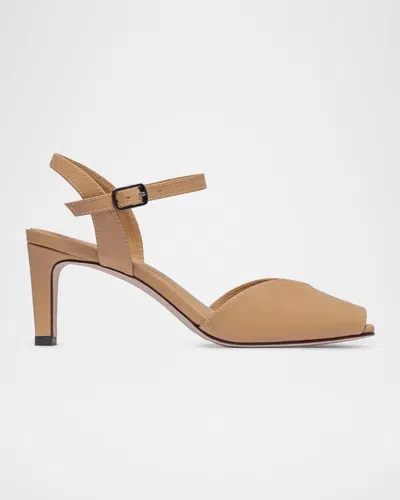 Bernardo 65mm Hartley Suede Ankle-strap Sandals In Neutral