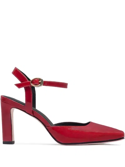 BERNARDO 80MM ANKLE-STRAP HEELED PUMPS