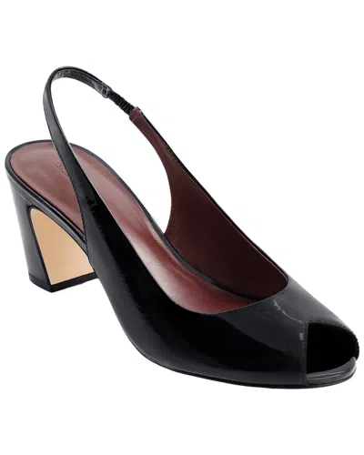 Bernardo Adell Patent Peep Toe Heeled Sandal In Black