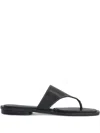 Bernardo Agora Thong Leather Sandals In Black