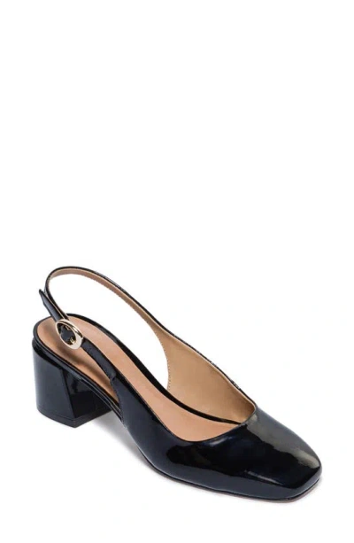 Bernardo Women's Alexia Patent Block Heels Sling In Black