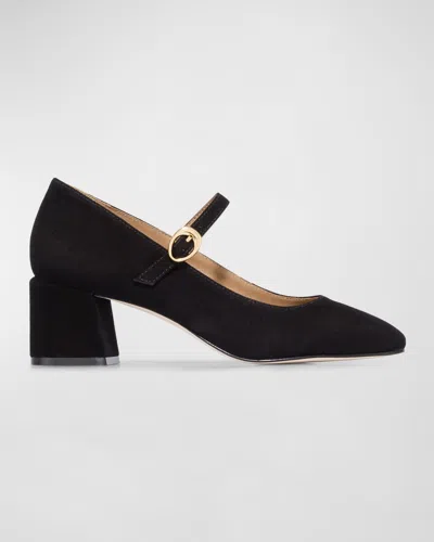 Bernardo Ancona Suede Mary Jane Pumps In Black