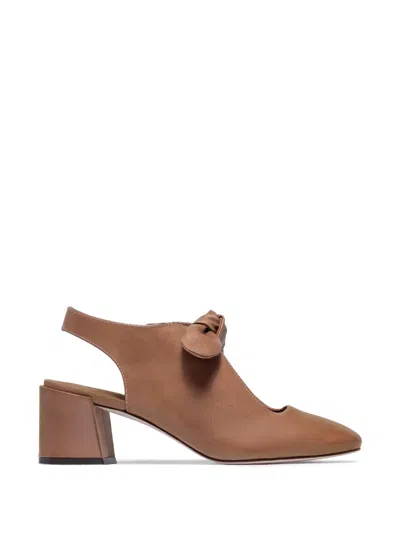 Bernardo Angelina Bow-detail Slingback Pumps In Brown