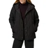 Bernardo Ashbury Diamond Quilted Hooded Liner Jacket In Black