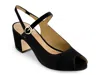 Bernardo Suede Mary Jane Peep Slingback Pumps In Black
