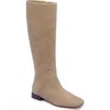 Bernardo Barnes Knee High Boot In Sandstone Split Suede