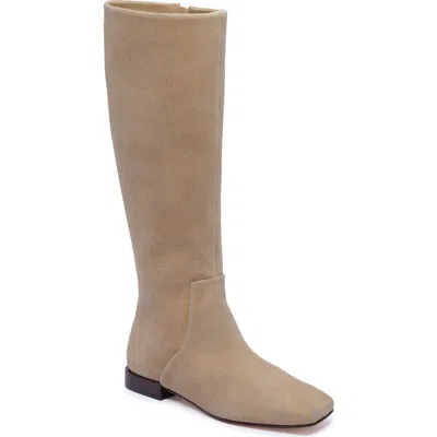 Bernardo Barnes Knee High Boot In Sandstone Split Suede